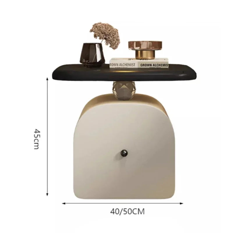 Modern Unique Bedside Table Cute Style Design Glamour Luxury Nightstands Trendy Storage Mesita De Noche Bedroom Furniture