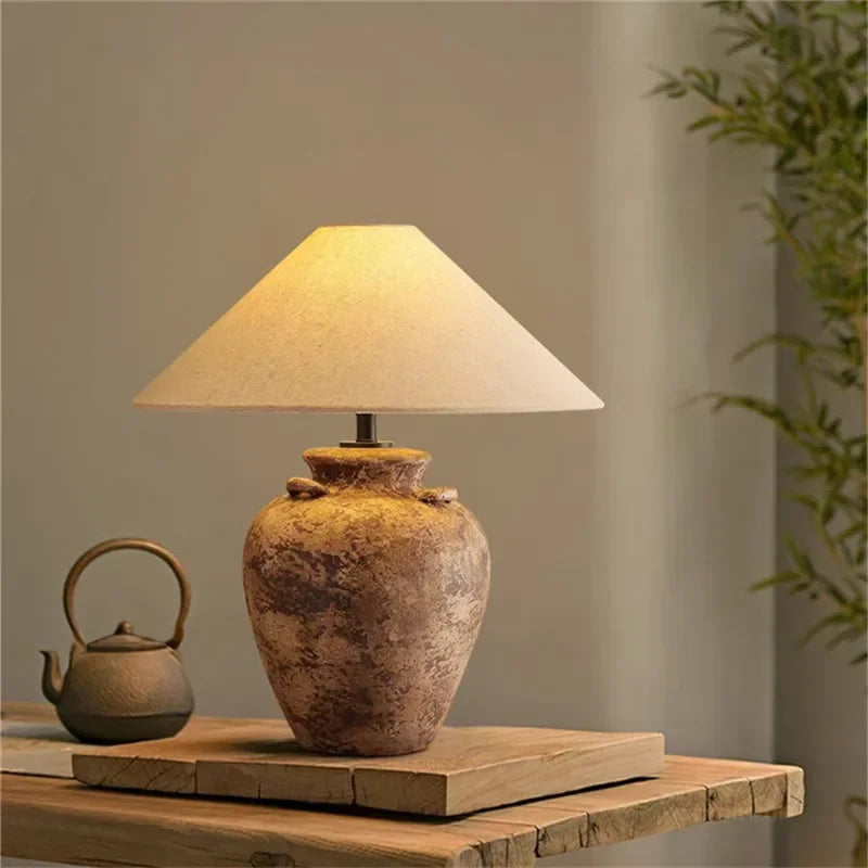 CEDRIC Contemporary Ceramic Table Lamp American Retro Creativity Living Room  Study Villa Hotel Homestay Desk Light