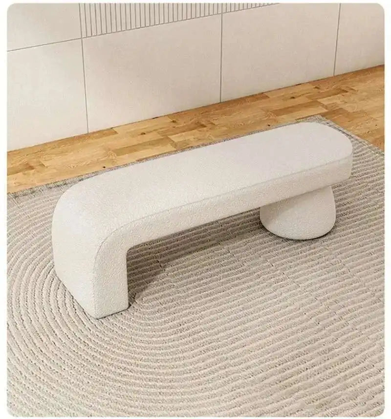 Nordic Shoe Changing Stool – Bedroom End-of-Bed Ottoman Bench