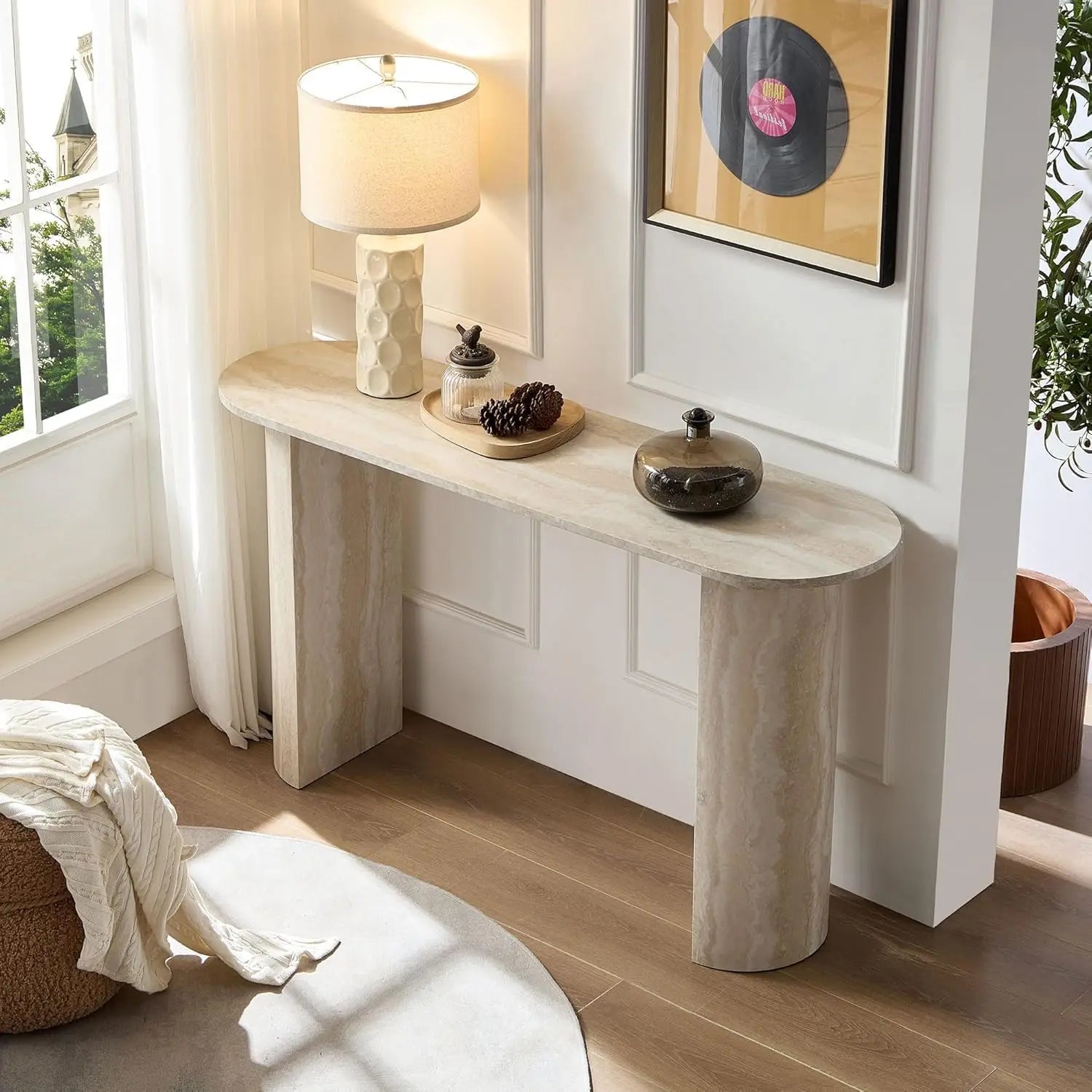 52 Curved Console Table for Entryway Modern Arched Console Tables Entry Way Table Narrow Foyer Table Behind Couch for Corridor L