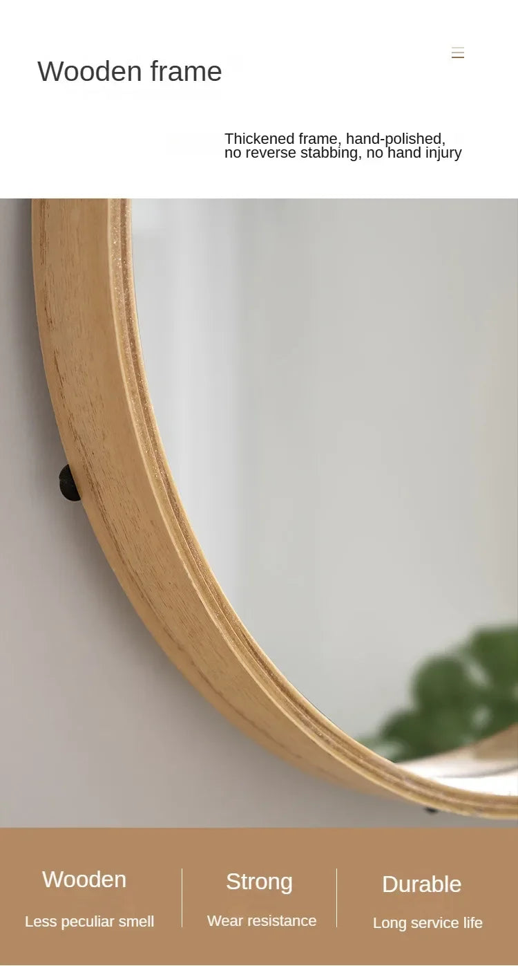 Dormitory Bathroom Toilet Dressing mirror, Wall mounted makeup mirror, easy hanging No punching required