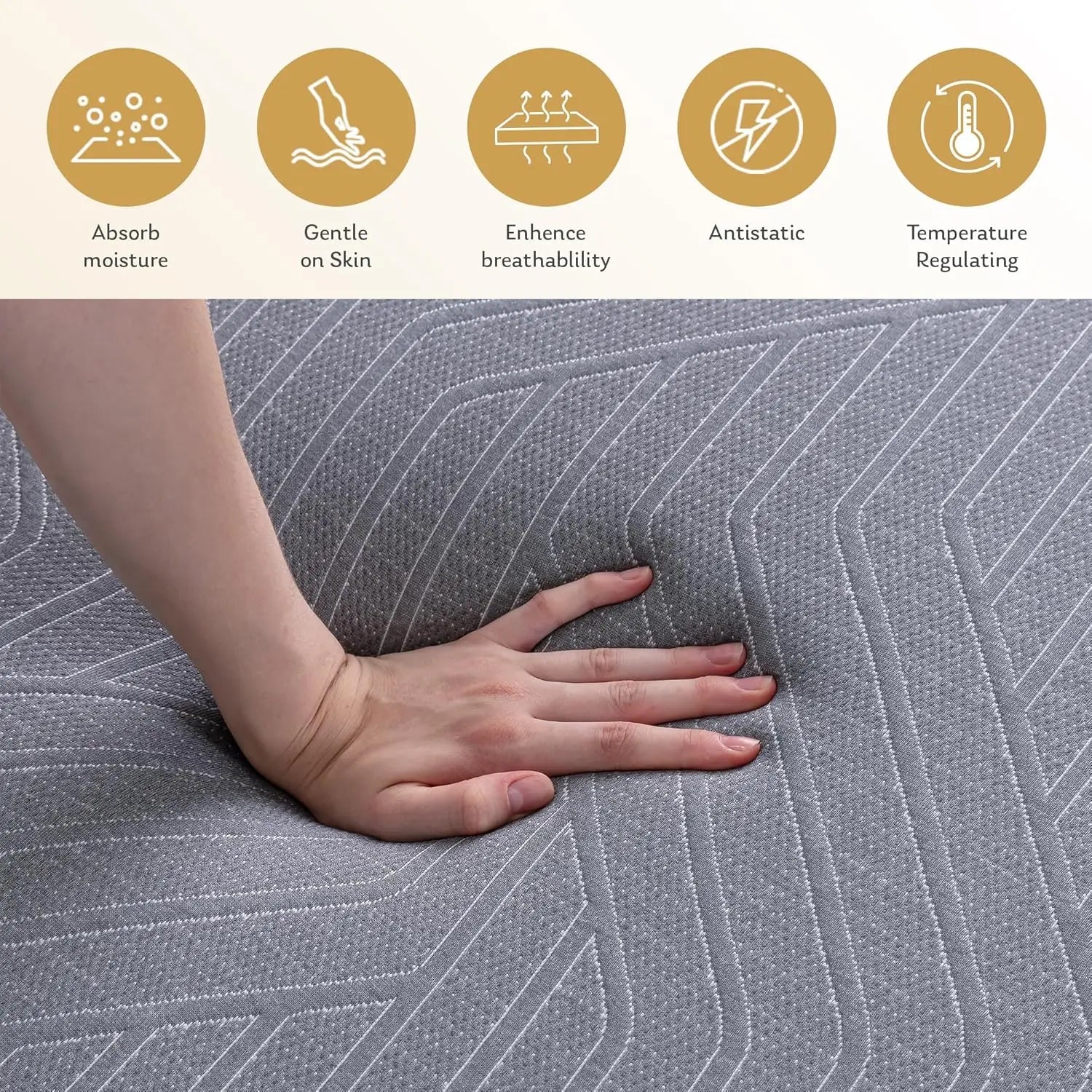 5/8/6/10/12 In Mattress, Copper Gel Cooling Memory Foam Mattress for Back Pain Relief,Therapeutic Double Matress Bed in a