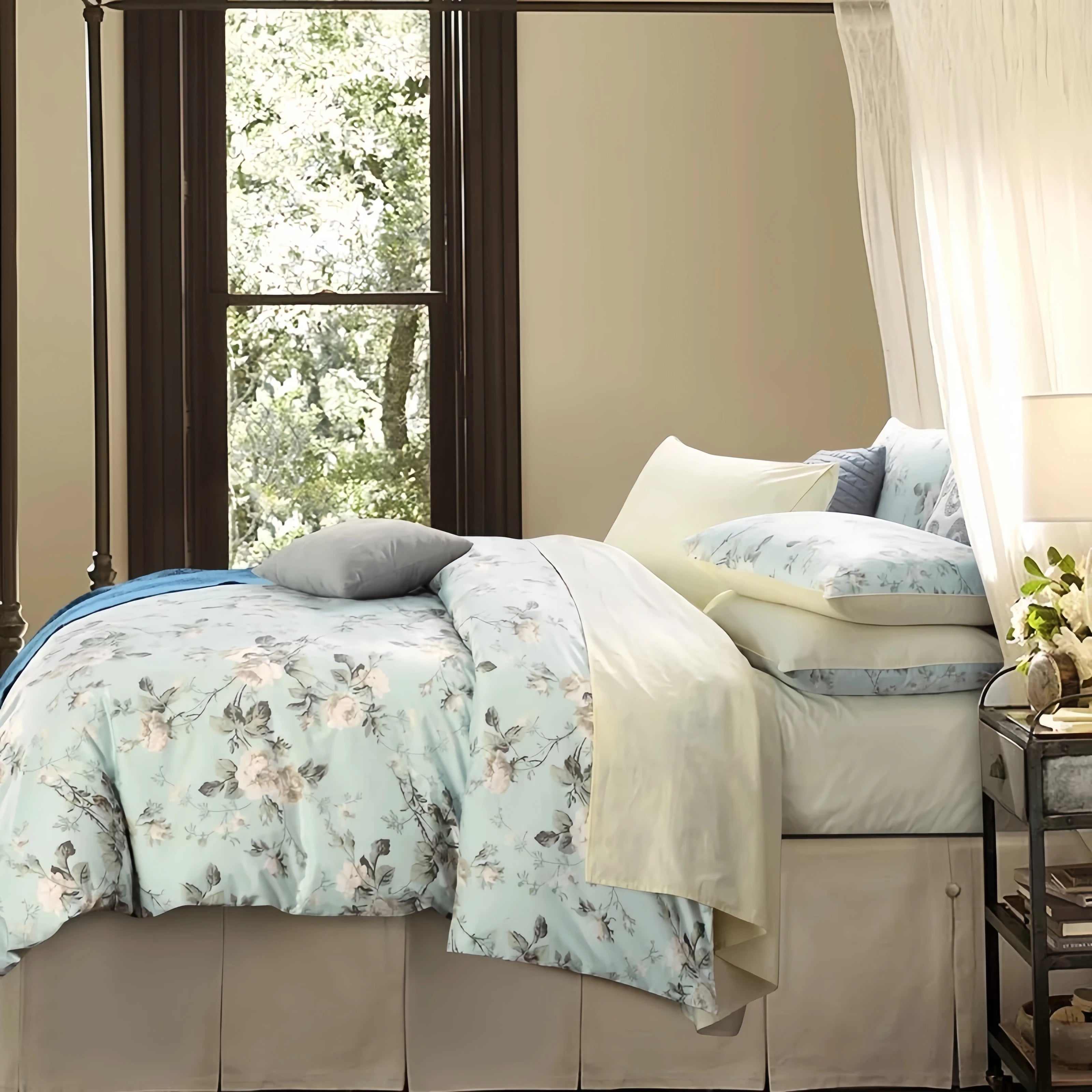 US Size Print Egyptian Cotton Bed Sheets Set, 100% Egyptian Cotton, North American country style,  Customize Size 11  To 20