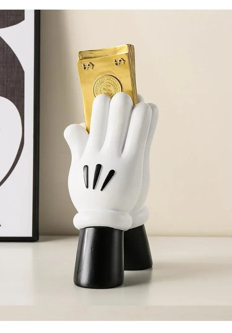 Aesthetic Hand Figurines Worship Money Creative Resin Sculpture Art Hand Statue Luxury Livingroom Decoration Desk Accessories