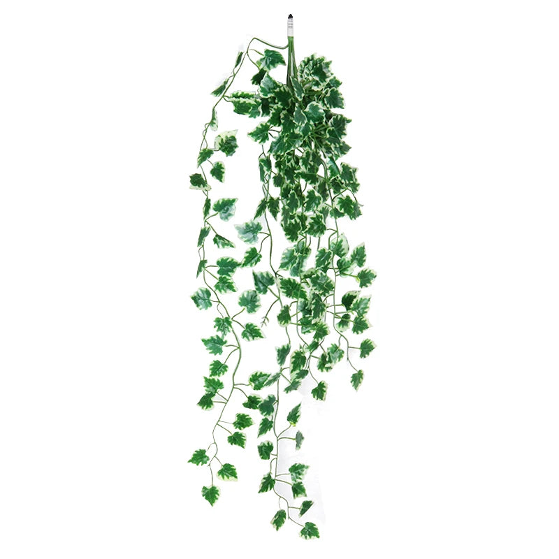 90cm Artificial Plants Creeper Green Leaves Wall Hanging Ivy Leaf Garland Home Garden Decoration Wedding Party DIY Fake Vine