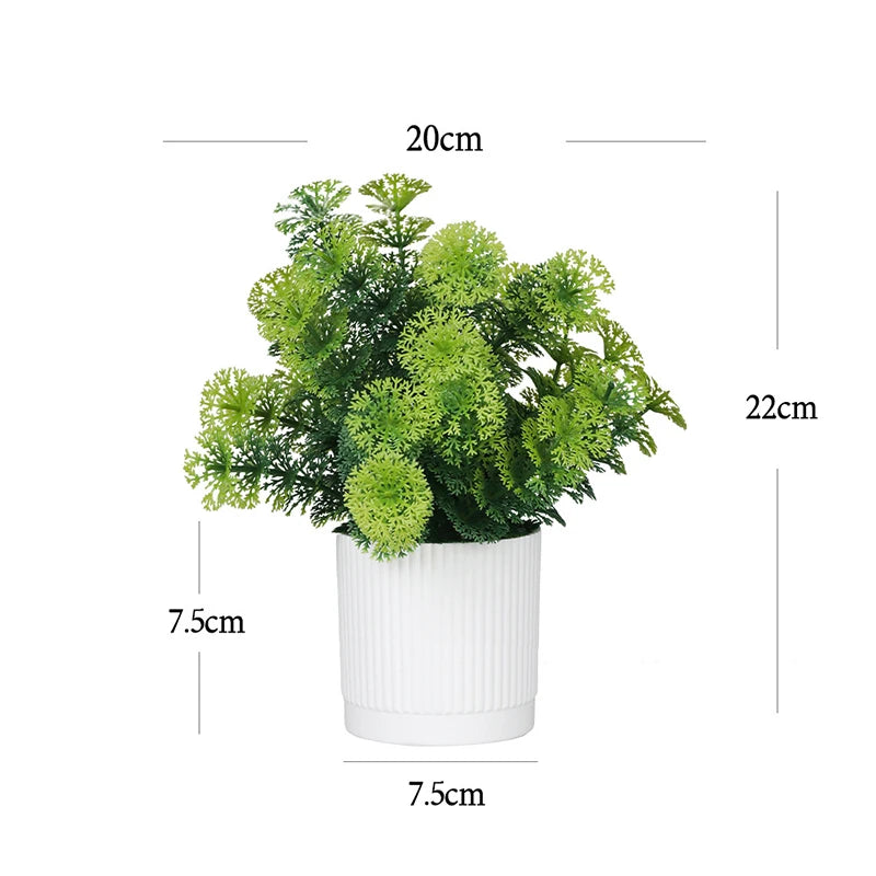 Artificial Potted Flowers Plants Bonsai Fake Plant Flower Potted Ornaments for Garden Small Simulated Tree Home Decor Supplies