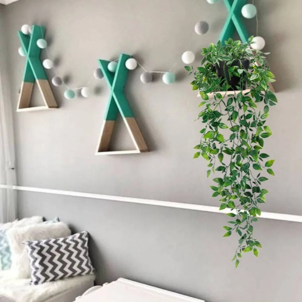 Artificial Hanging Eucalyptus Plants with Pot Fake Plants Hanging Vines Shelf Plants Decor Potted Plants for Home Indoor Decor
