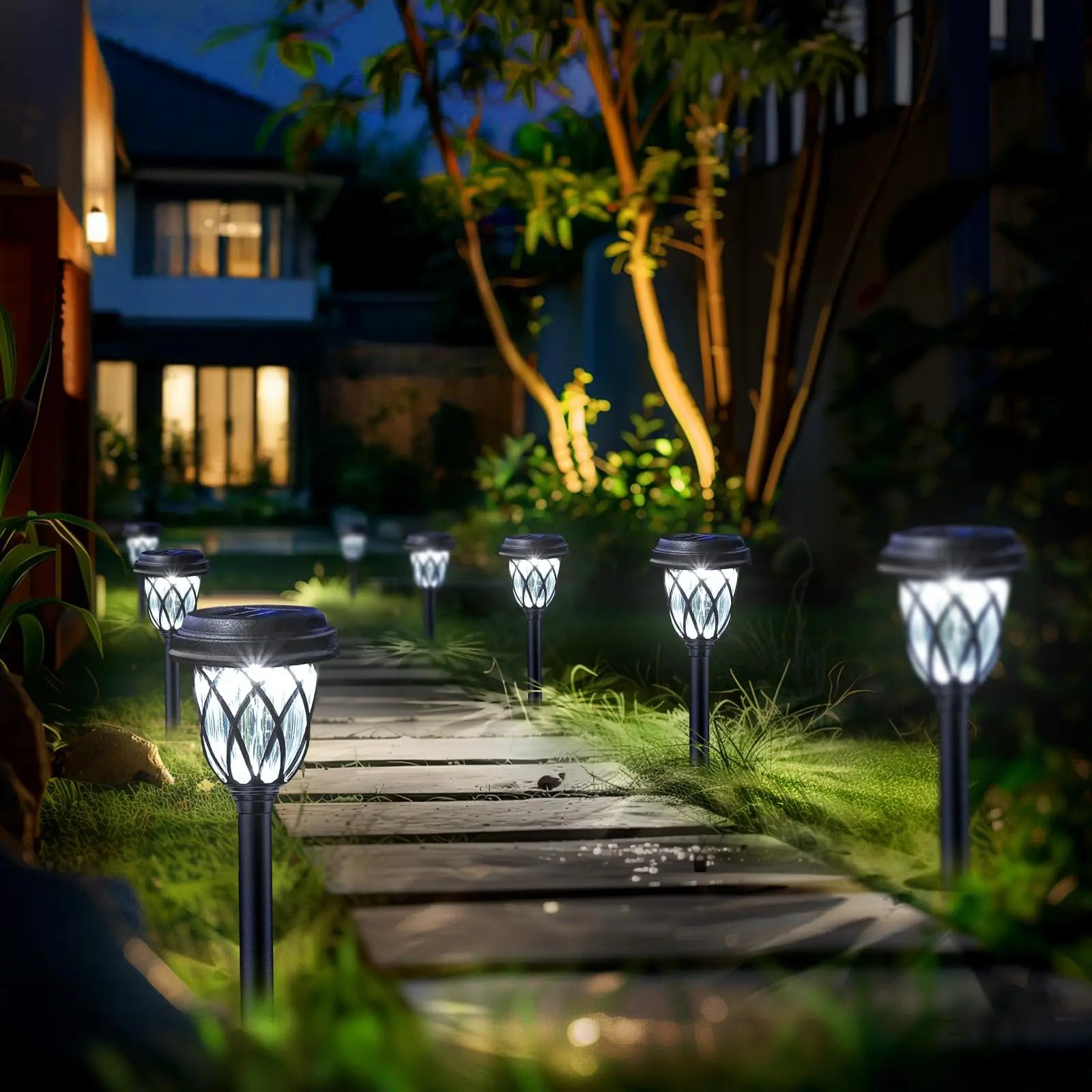 Solar Tube Landscape Lights – Outdoor Lawn Lights (10 Pack)