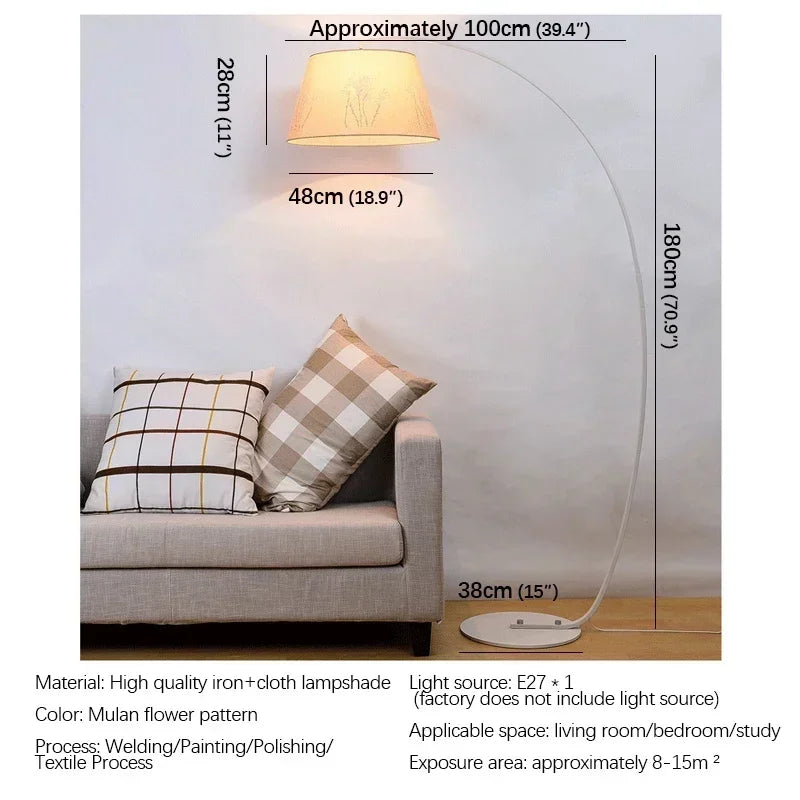 OULALA Nordic  Fishing Floor Lamp Modern Family Beside The Sofa LED Decorative Standing Light