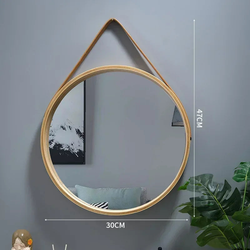 Dormitory Bathroom Toilet Dressing mirror, Wall mounted makeup mirror, easy hanging No punching required