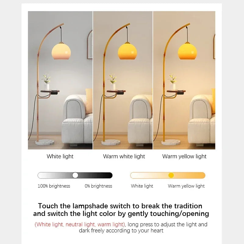 OUTELA Nordic Floor Lamp Modern Family Iiving Room Bedroom Homestay Creativity  LED  Decorative Standing Light