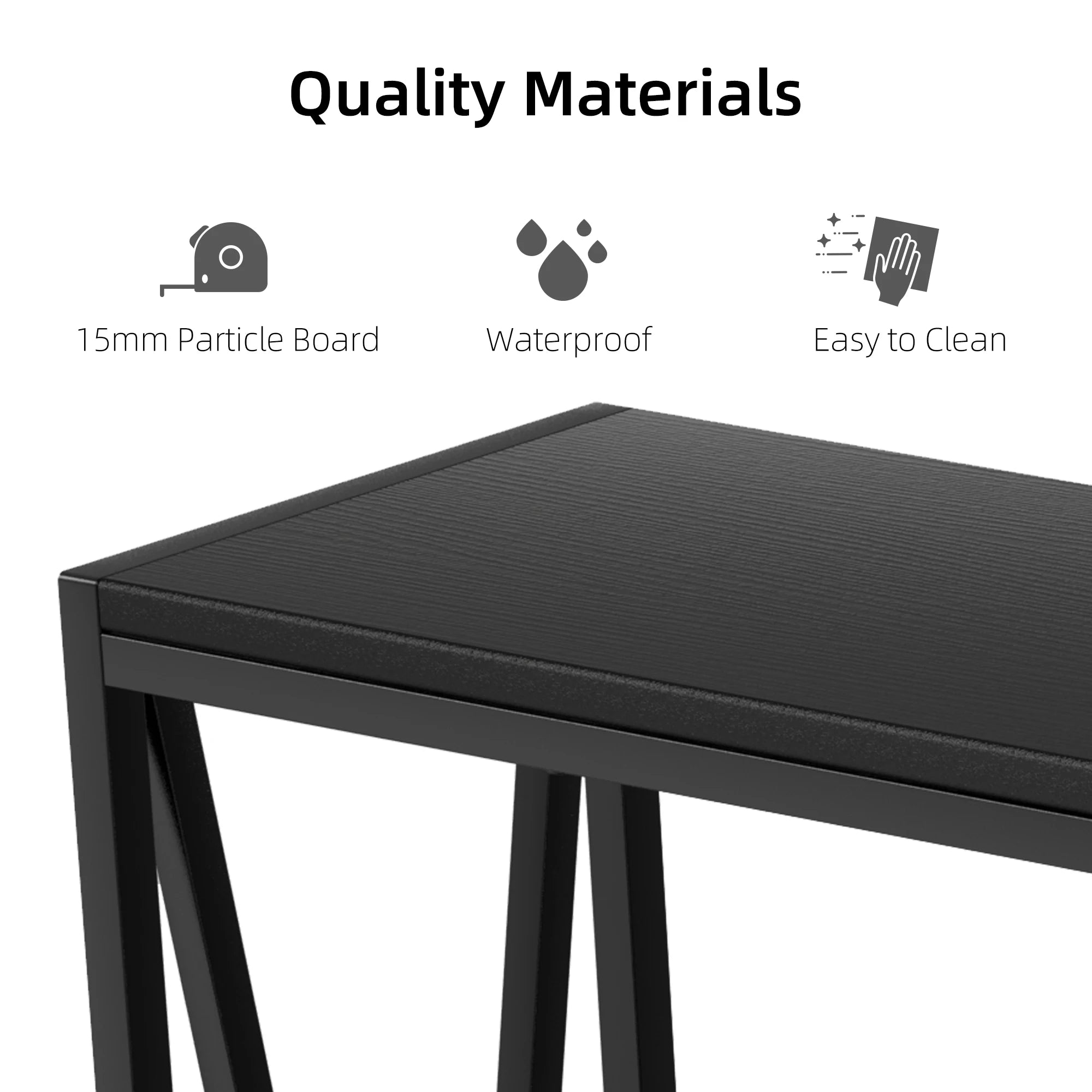 Black Narrow Console Table 2-Tier Sofa Table with Shelf for Entryway Hallway Foyer Living Room Corridor 42.9in