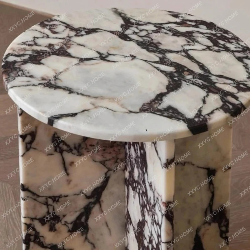 Italian marble side table light luxury Nordic minimalist designer sofa bedroom