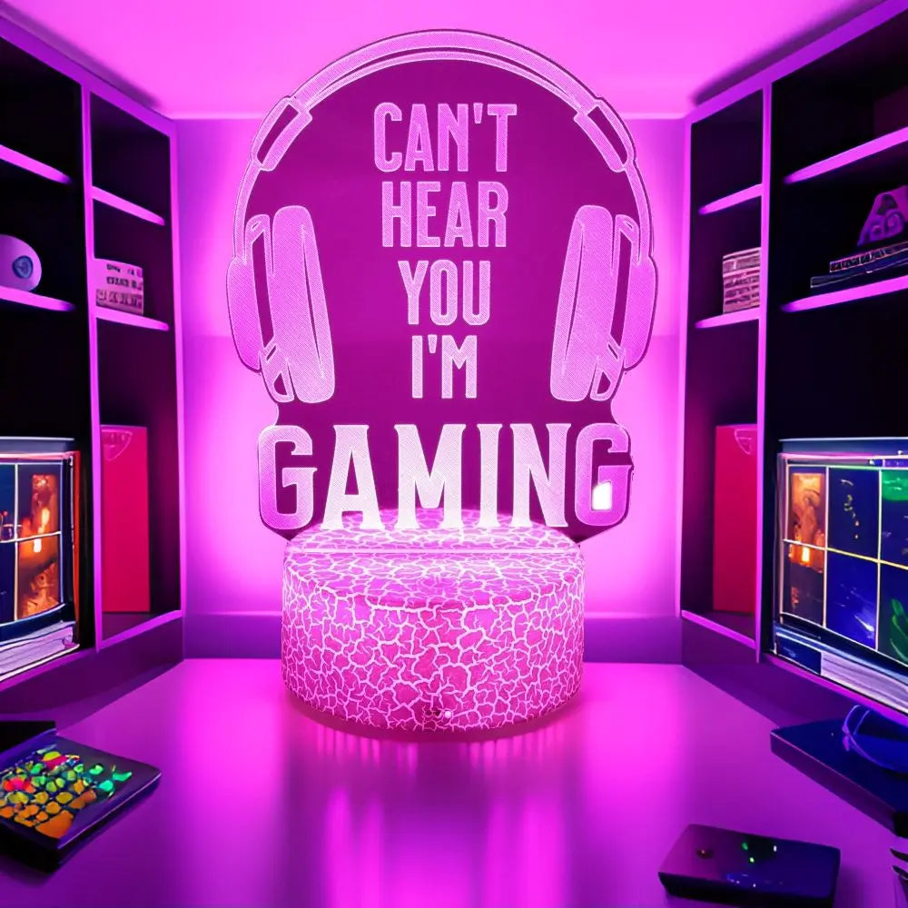 NEON GAMER 3D Lamp LED Night Light Gaming Setup RGB Children's Lamps Gamer Room Decoration Bedroom Table Lamp Personalized Gifts