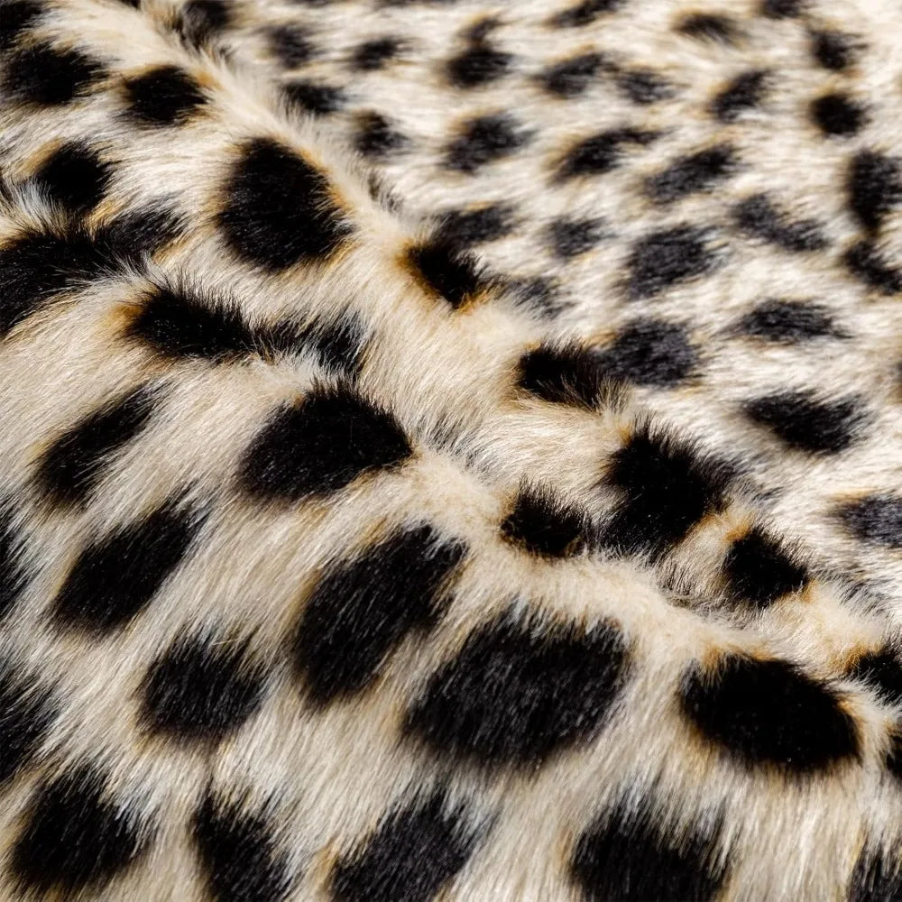 Leopard Print Rug, Cheetah Rugs Faux Cowhide Hide Skin Rug Animal Cheetah Printed Area Rug Carpet for Bedroom Livingroom Home Of