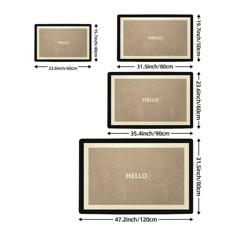 VIKAMA Absorbent Non-Slip Doormat Entry Floor Mat European-Style Simple Entry Door Wear-Resistant Rub-Resistant Doormat