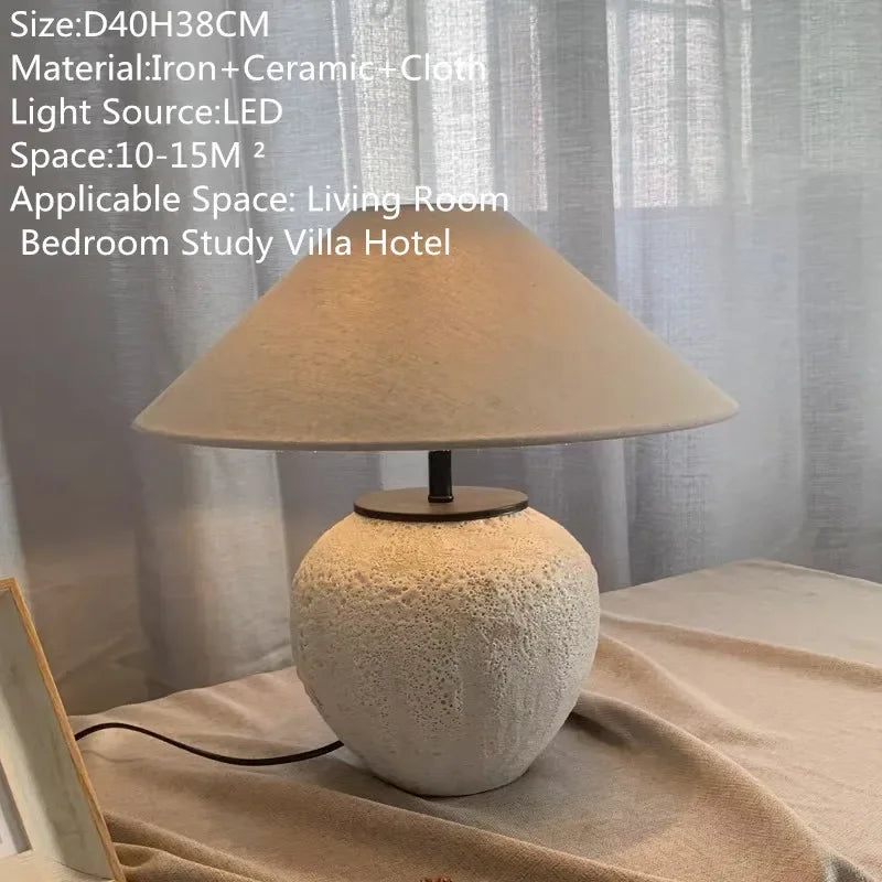 CEDRIC Contemporary Ceramic Table Lamp American Retro Creativity Living Room  Study Villa Hotel Homestay Desk Light
