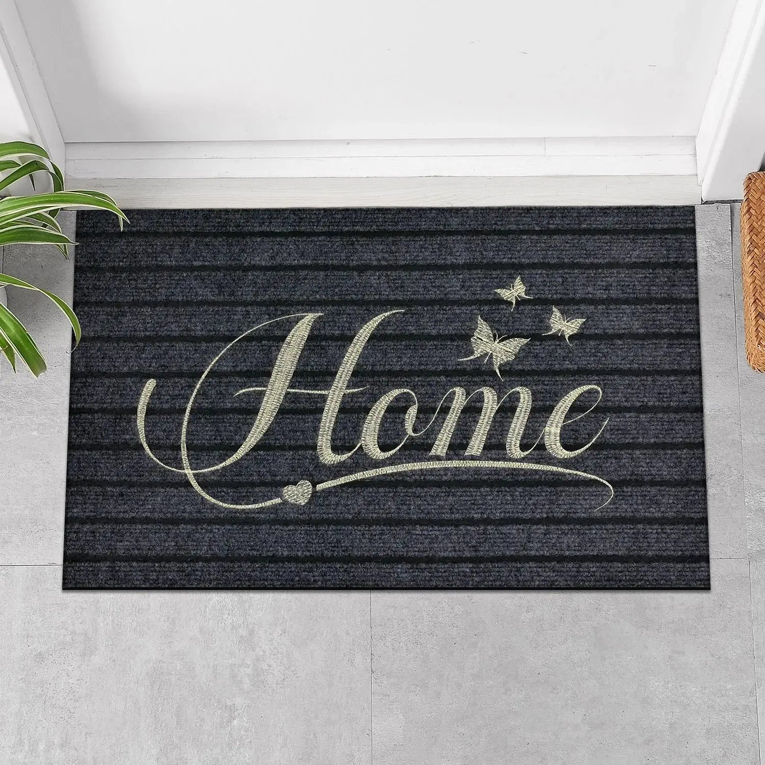 VIKAMA High-Quality Minimalist Alphabet Doormat Non-Slip Rug, Suitable for Kitchens, Bathrooms, and Entrances