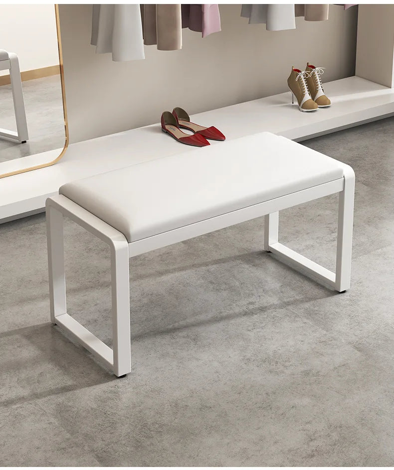 Light Luxury Square Stool Bench – Shoe Changing & Fitting Room Stool