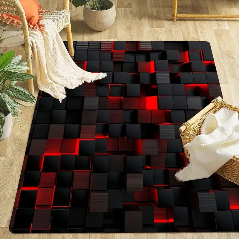 1pcs 3D Geometric Carpet Game Room Colorful Gamepad Carpets Home Play Gaming Room Decor Livingroom Bedroom Teens E-Sport Rug