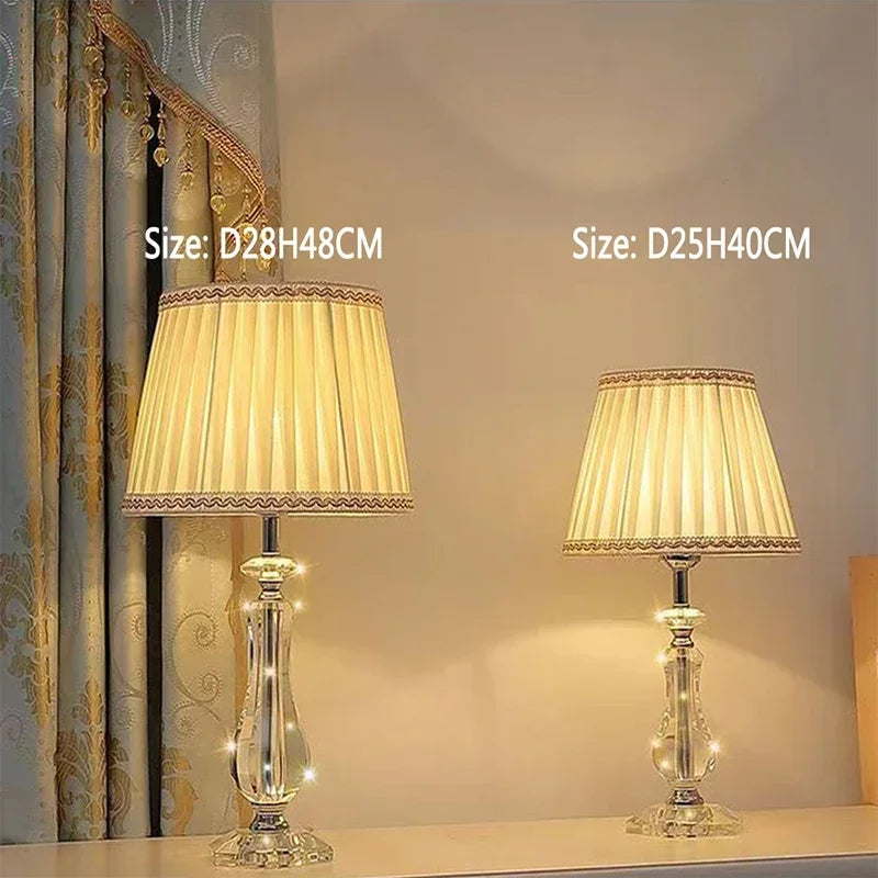 Contemporary Crystal Table Lamp Luxurious Living Room Bedroom Study LED Originality Bedside Desk Light