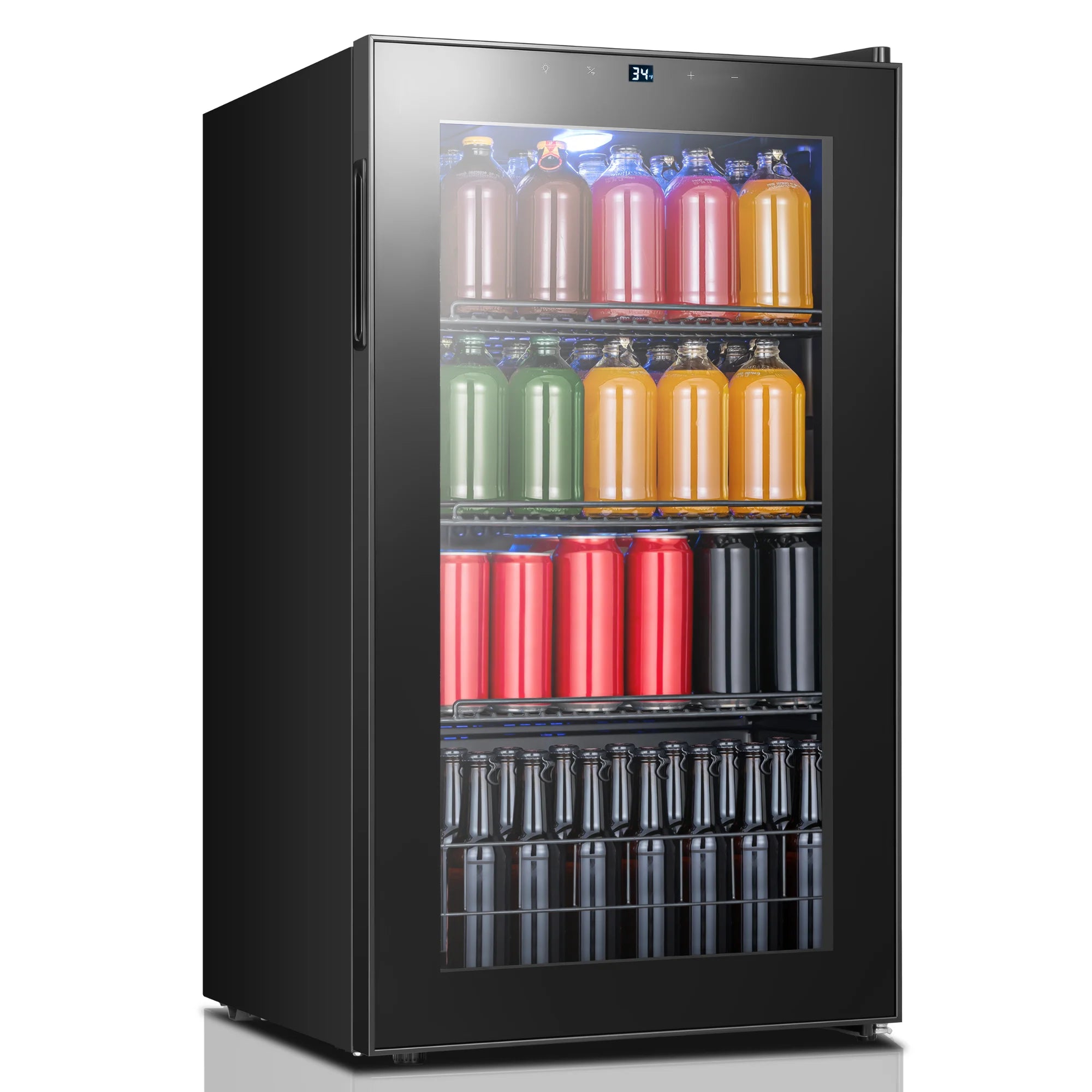 Beverage Refrigerator Cooler - Wine Cabinets, 46/62/88/95/130 L Drink Mini Fridge 34°F-54°F Digital Temperature Control for Home