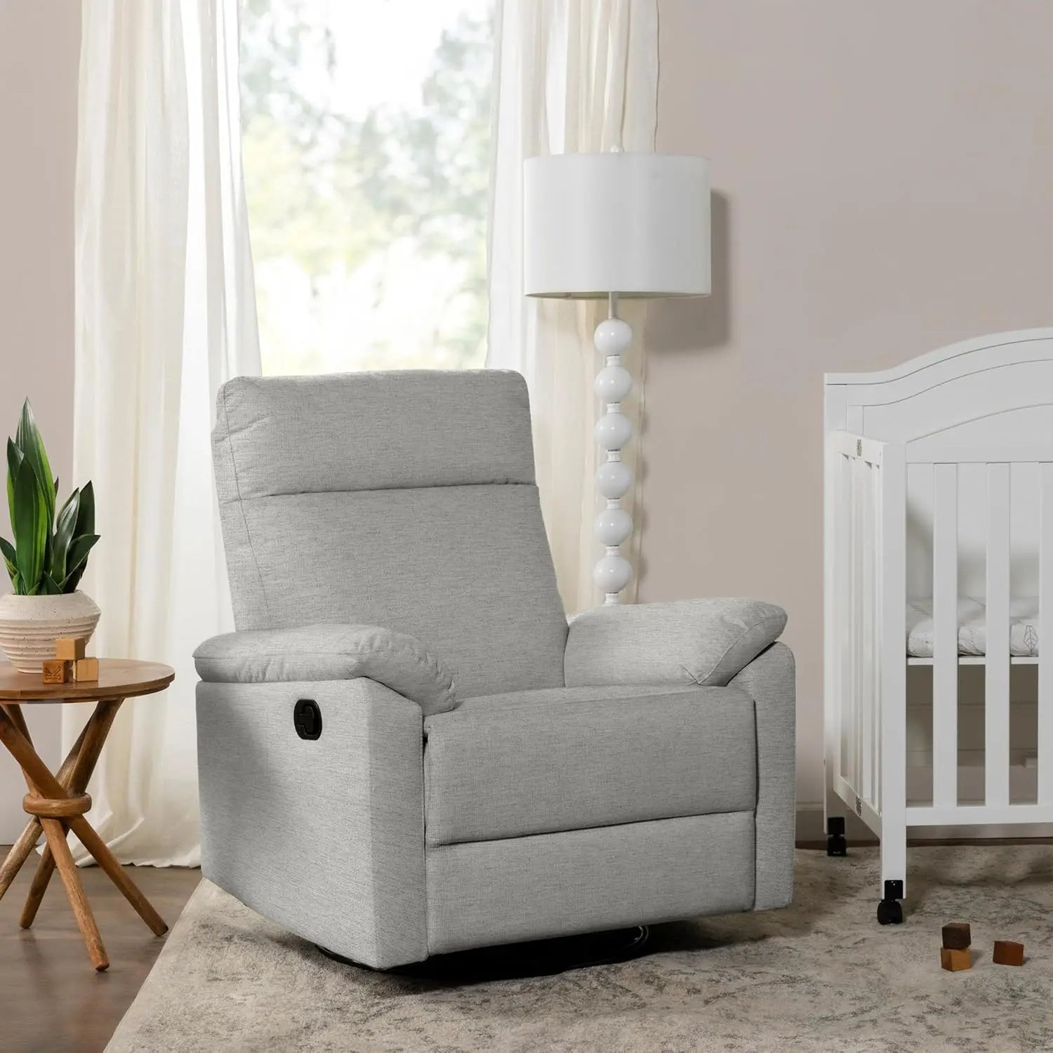 Suzy Glider Recliner Nursery Chair - Glider Rocking Chair for Nursery and Living Room - GREENGUARD Gold, FSC & Certi-PUR US