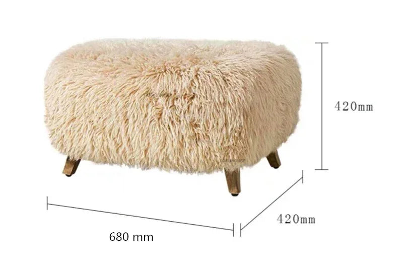 Modern Fabric Accent Chair – French Light Luxury Wood-Back Lounge Armchair