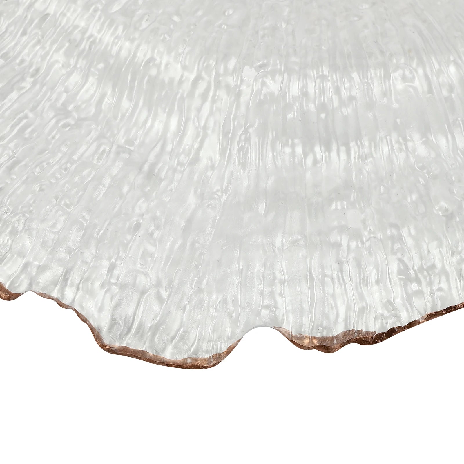 25PCS Rose Gold Charger Plates – Clear 32cm Decorative Table Chargers