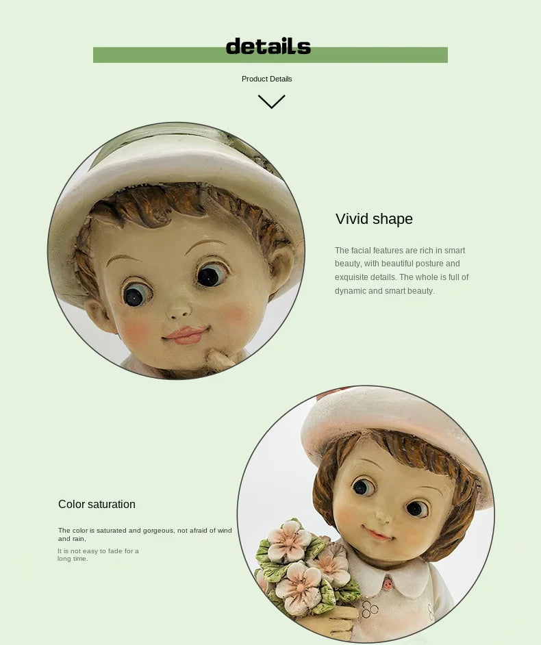 Outdoor Cartoon Garden in the Courtyard, Display Decorations, Landscape Sculpture, Resin Crafts