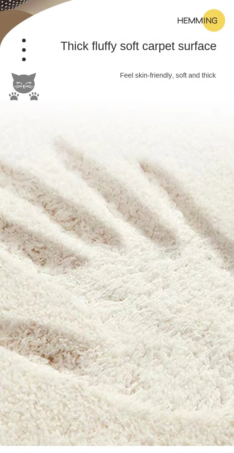 VIKAMA Cute Imitation Cashmere Love Carpet Non-Slip And Dirt Resistant Home Decoration Living Room Bedroom Bedside Foot Mat