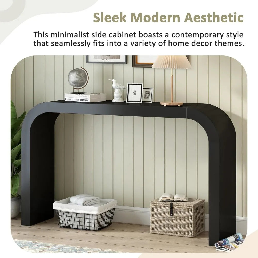 52 Curved Console Table for Entryway Modern Arched Console Tables Entry Way Table Narrow Foyer Table Behind Couch for Corridor L
