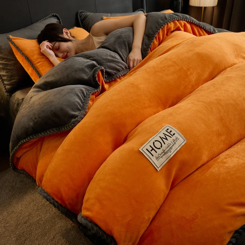 Milk fleece bedding thickened blanket winter lamb wool quilt warm dormitory single double quilt core spring autumn comforter