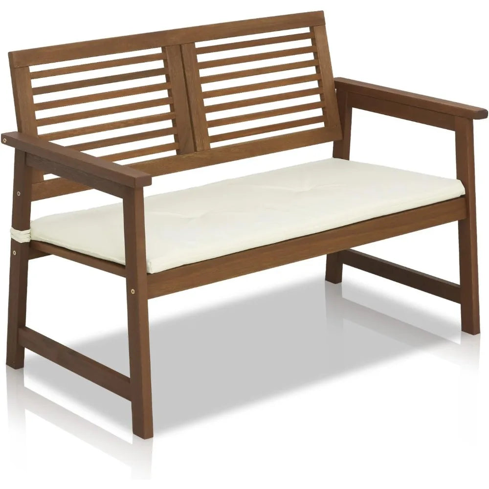 Tioman Hardwood Outdoor Bench in Teak Oil, Natural