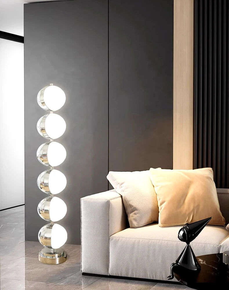 Modern minimalist LED floor lamp, living room, bedroom, study, Nordic Ins style creative remote control dimming vertical lamp