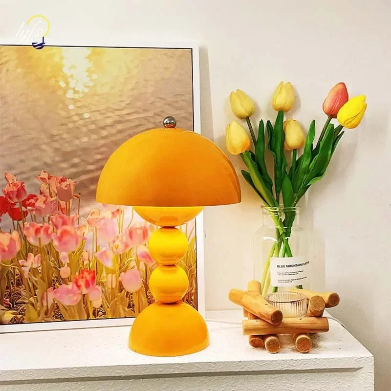 Nordic LED Flowers Table Lamp USB Dimmable Night Light for Bedroom Bedside Desk Lighting Home Living Room Decor