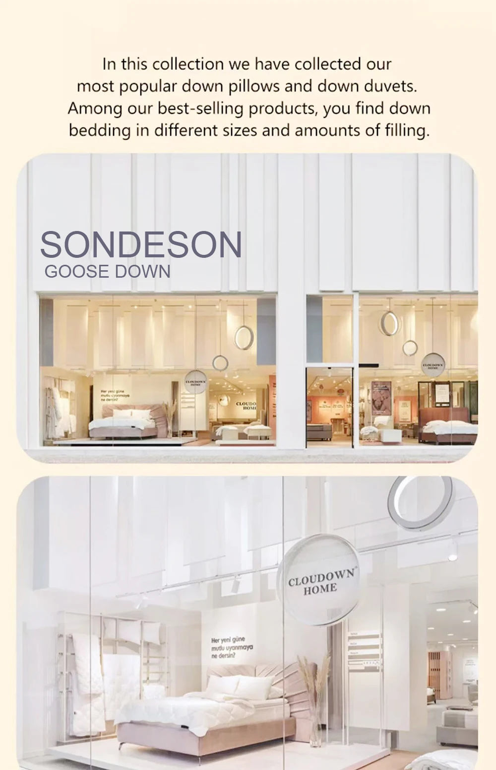 Sondeson Luxury White 100% Goose Down Pillow Down-proof Queen King 100% Cotton Bedding 3D Style Rectangle Winter Bedding Pillows
