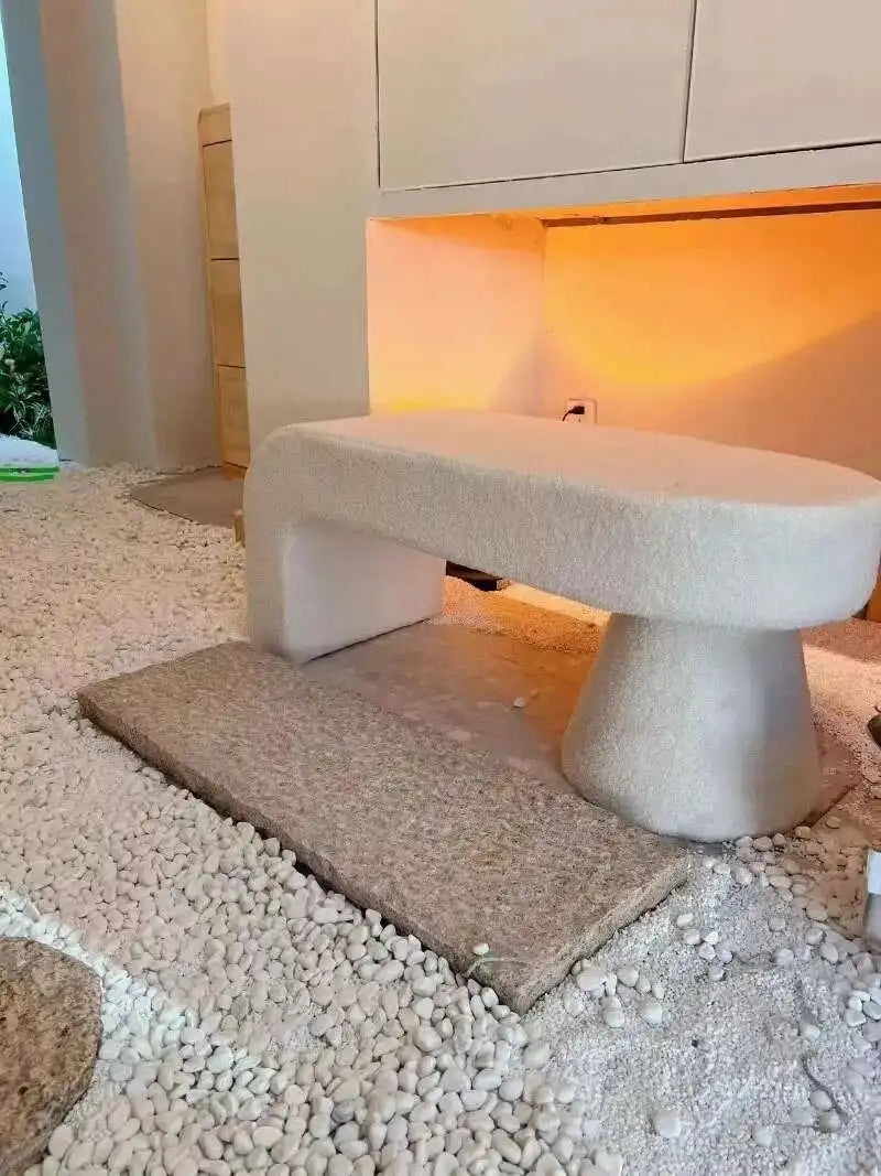 Nordic Shoe Changing Stool – Bedroom End-of-Bed Ottoman Bench