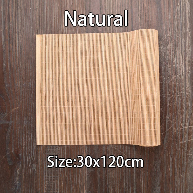 Natural Bamboo Table Runner Placemat Tea Mats Table Placemat Pad Heat Pad Japanese Style Coaster Home Cafe Restaurant Decoration