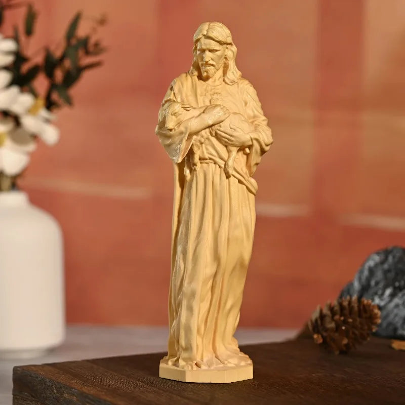 Creative Jesus Statue Wood Carving  Home Decoration Gift