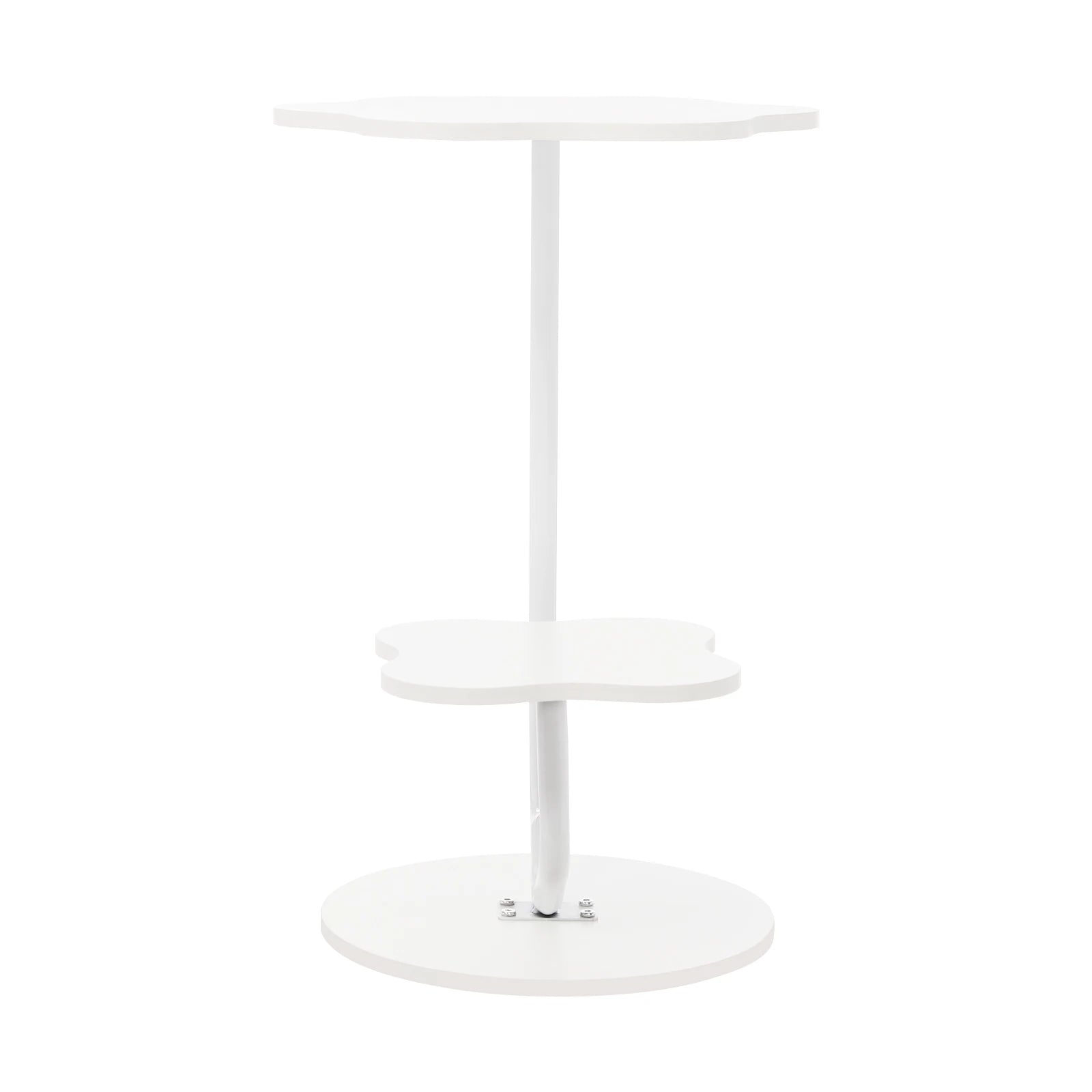 Flower-shape Coffee Table 2-tier Nordic Side Table INS Decoration Corner Table Home Ornament Cream White