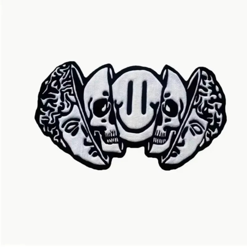 VIKAMA American Carpet Halloween Decoration Creative Skull Pattern Carpet Soft Unique Living Room Bedroom Door Mat Home Decorati