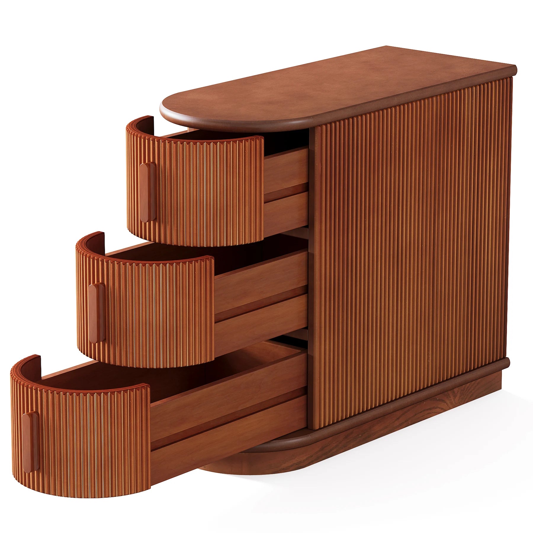 Tribesigns Solid Wood End Table, 3-Drawer Modern Sofa Side Table, No Assembly Required, Narrow Chair Side Table Slim Nightstand