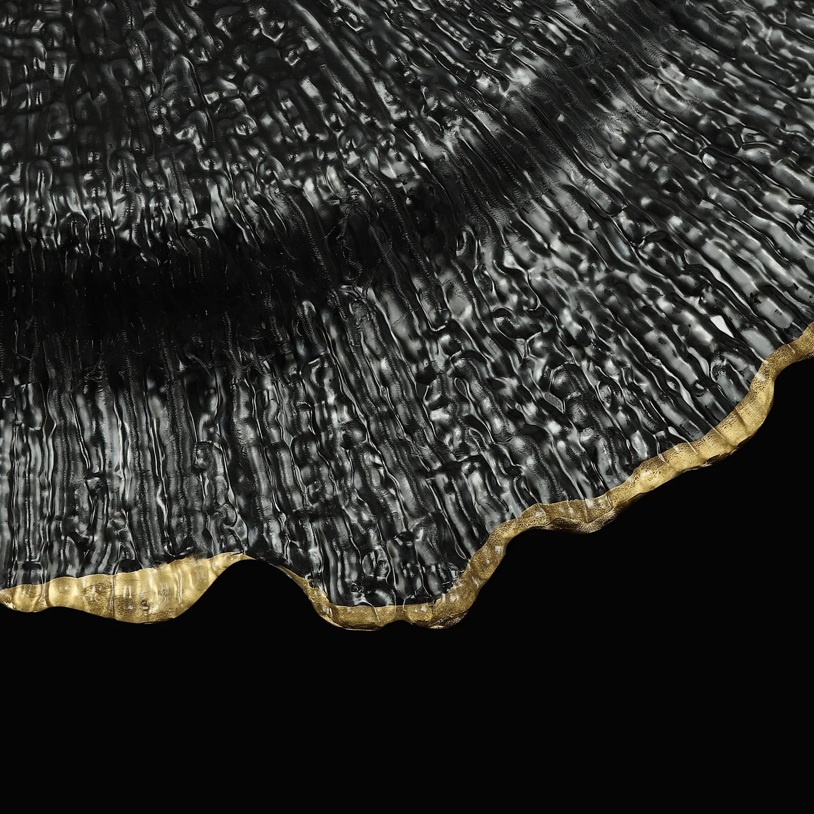 25PCS Clear Gold Flower Charger Plates – Decorative Table Dinner Plates