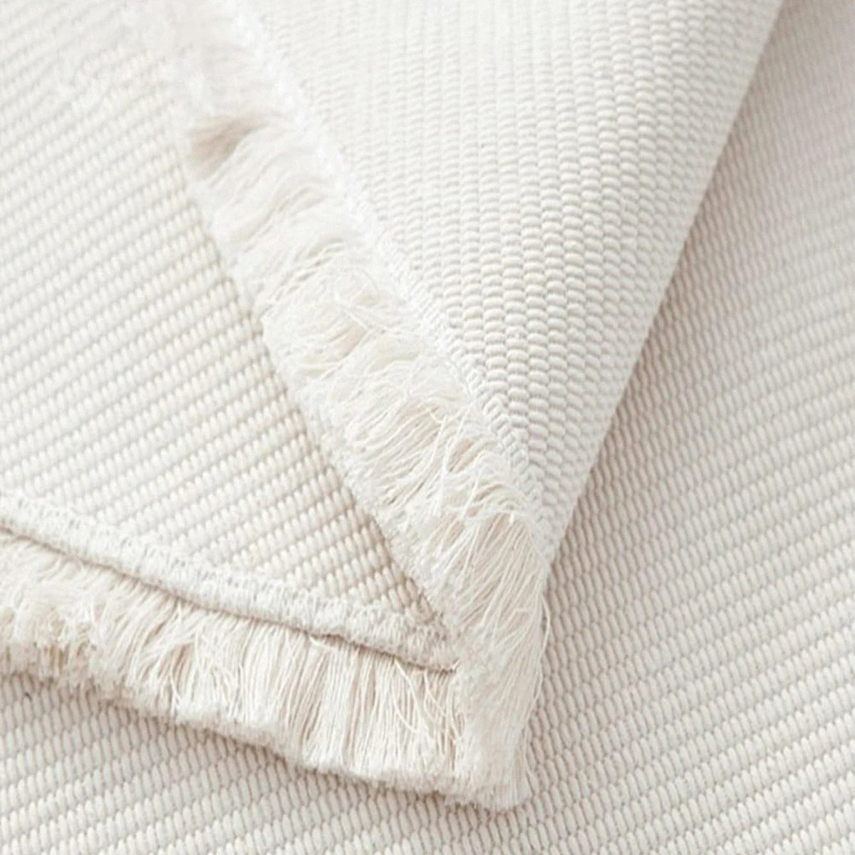 Woven Carpet Floor Mat – Black & Yellow Exotic Print with Tassels