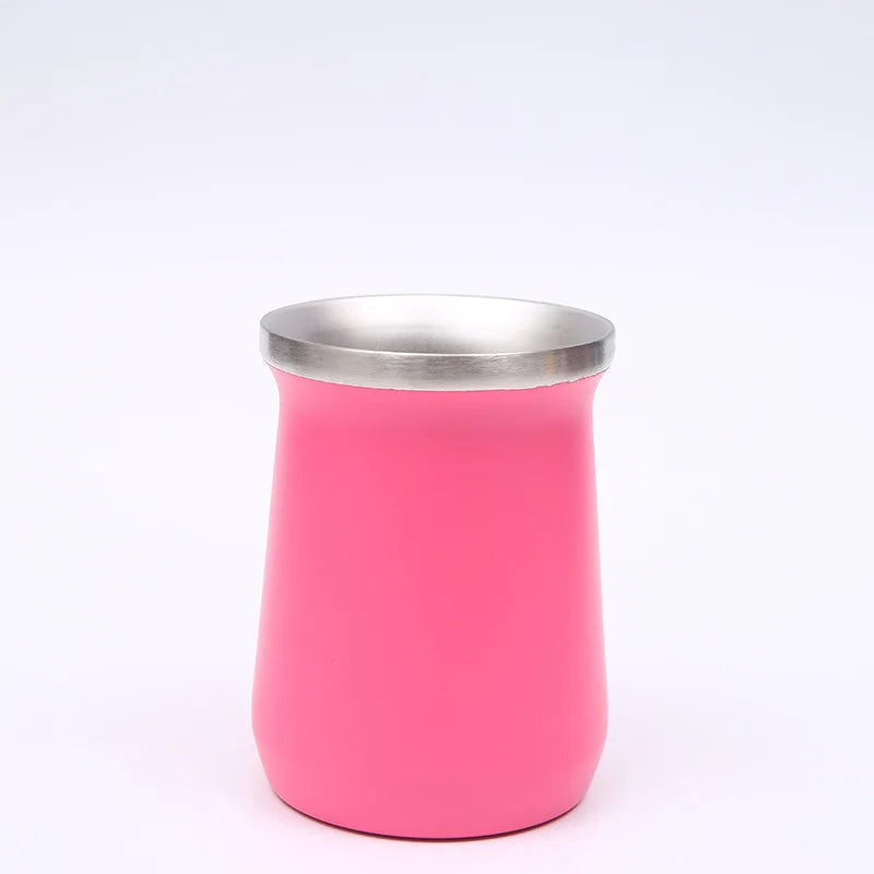South American Style Double-Wall Yerba Mate Cup – 8oz / 240ml Insulated Flask