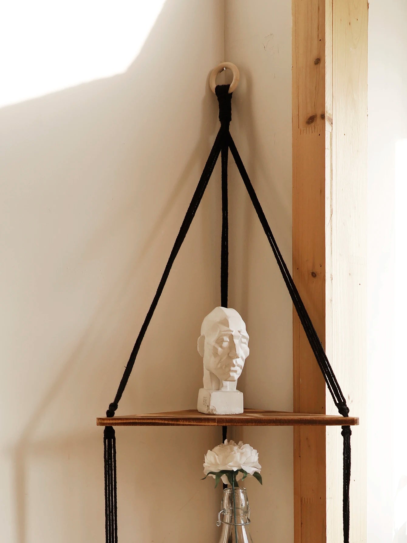 Wood Triangle Floating Corner Shelf – 1 / 2 / 3 Tier