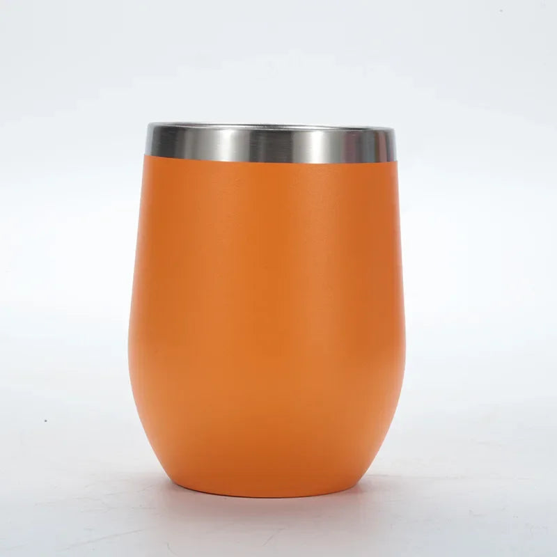 Stemless 12oz Insulated Wine Tumbler – Double-Wall Stainless Steel Travel Cup