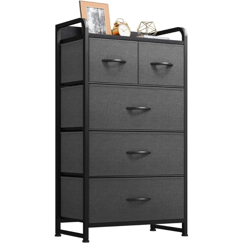 Small Dresser with 5 Drawers for Closet,Organizer Unit for Bedroom, Living Room & Closets,Dresser for Bedroom,
