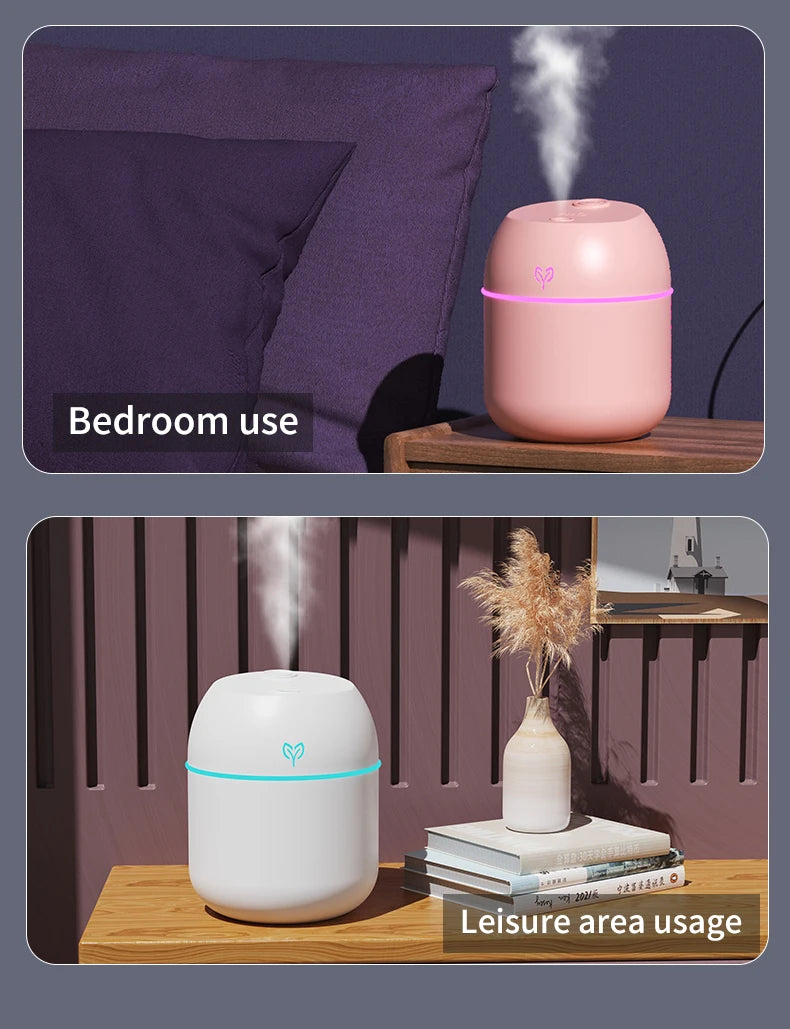 200ML Air Mini Humidifier Portable USB Aroma Essential Oil Diffuser Car Purifier Mist Maker LED Lamp Lighting For Home Bedroom